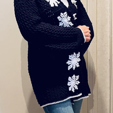 SNOWFLAKE CARDIGAN English USA & Dutch