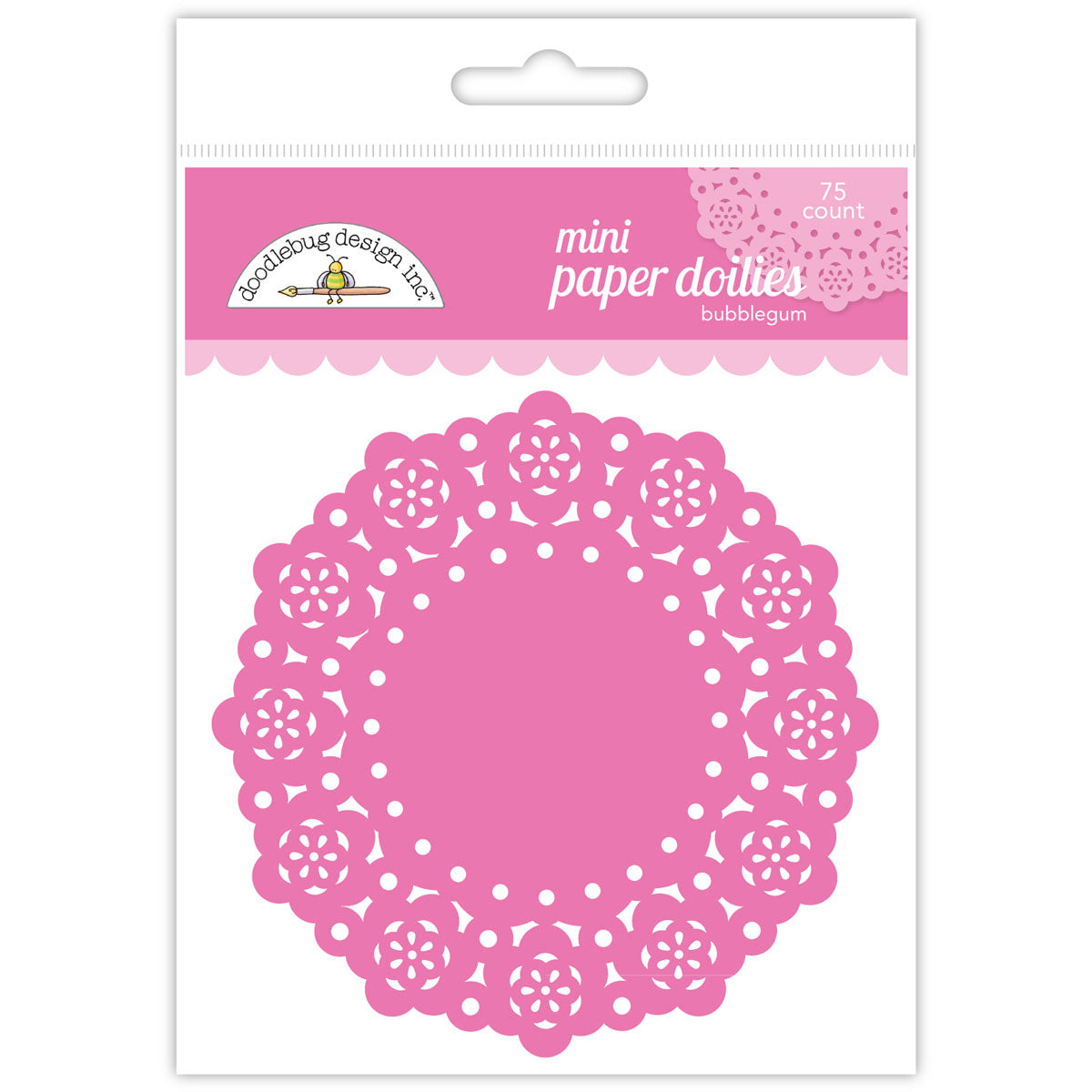 Doodlebug Mini Doilies 3" 75/Pkg - Bubblegum