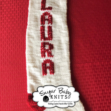 Monogrammed Knit Christmas Stocking