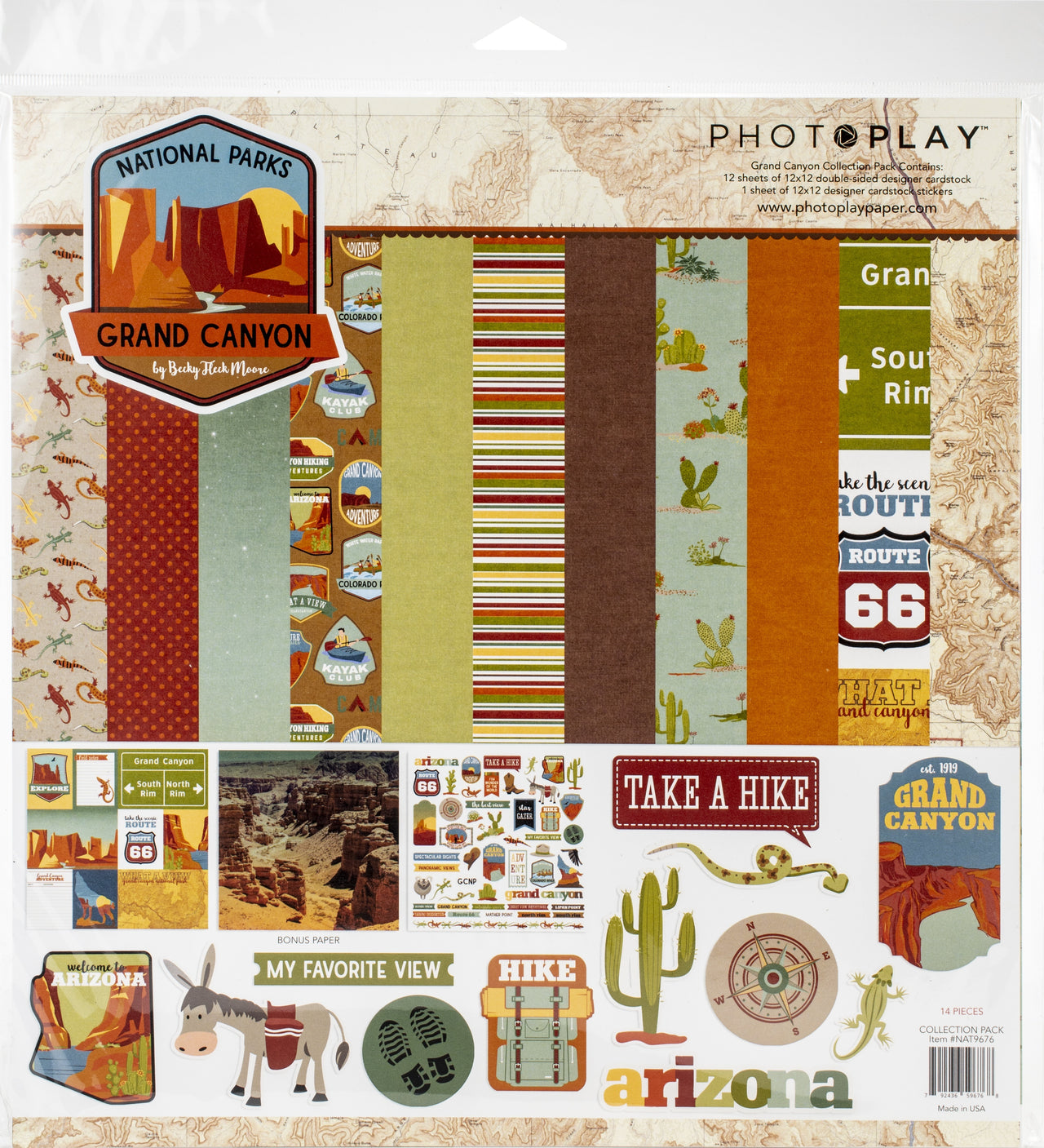 Photoplay Paper PhotoPlay Collection Pack 12"X12" - National Parks Grand Canyon