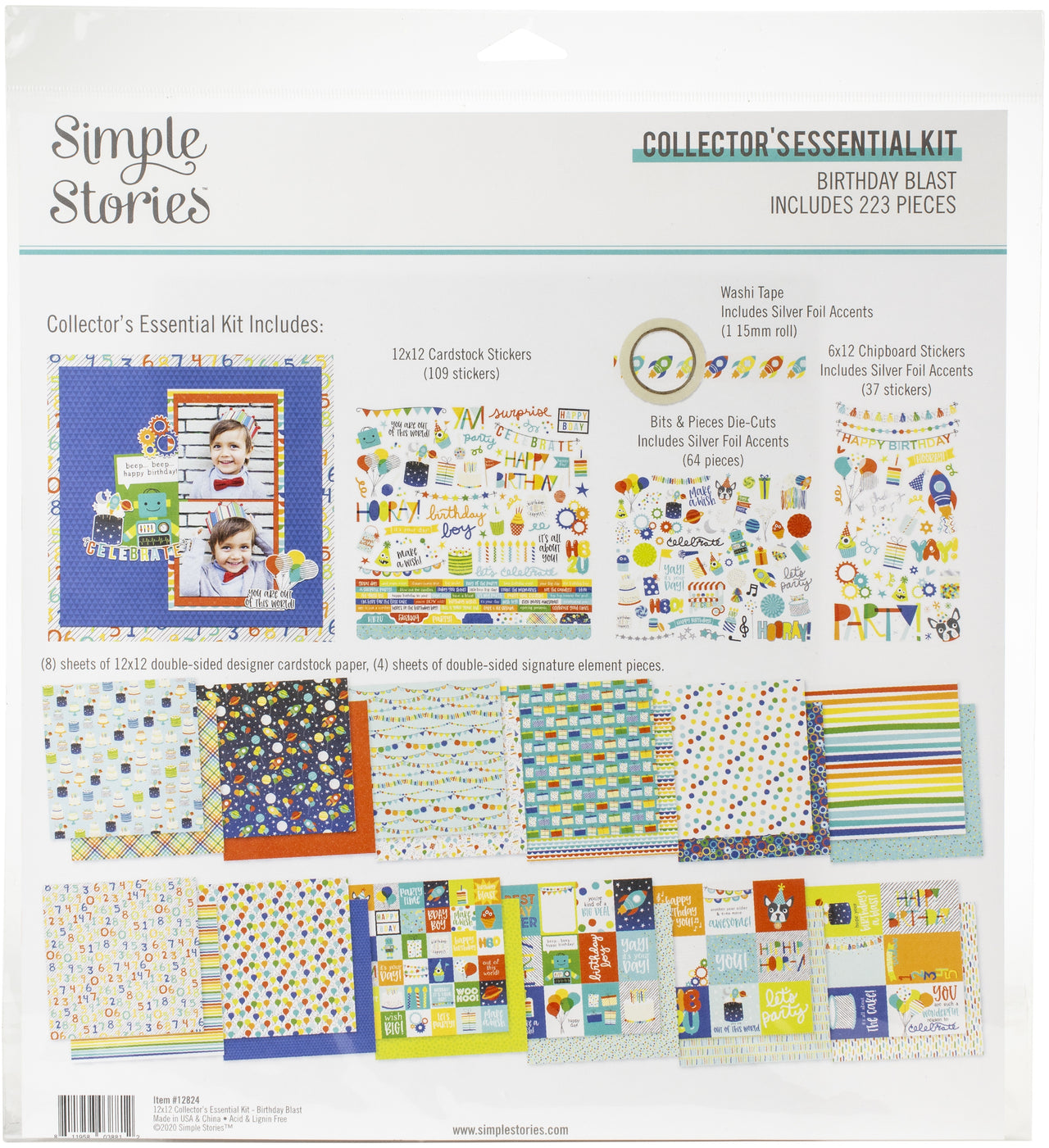 Simple Stories Collector's Essential Kit 12"X12" - Birthday Blast