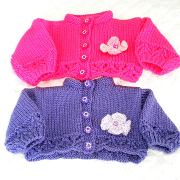 Knitting pattern Dolls 17-22", 0-3 Month Baby, Dress, Cardigan, Hat and Shoes