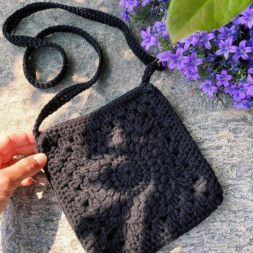 SUNFLOWER Bag - crochet pattern - crochet bag / summer shoulder bag
