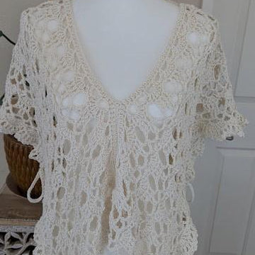 Ivory Breeze Crochet Butterfly Lace Bolero
