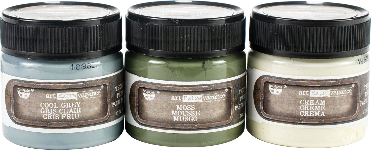Prima Marketing Finnabair Art Extravagance Texture Fantasy Paste 50ml 3/Pkg - Old Walls