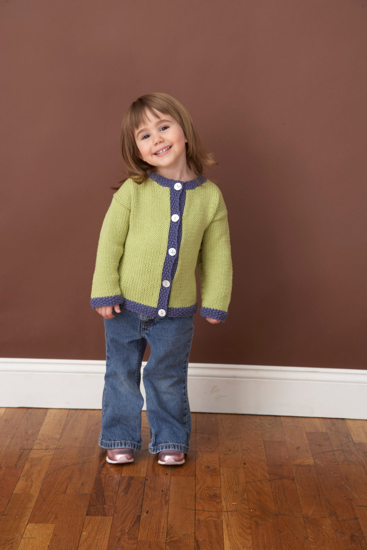 Seed Stitch Cardigan in Lion Brand Cotton-Ease - 70204A