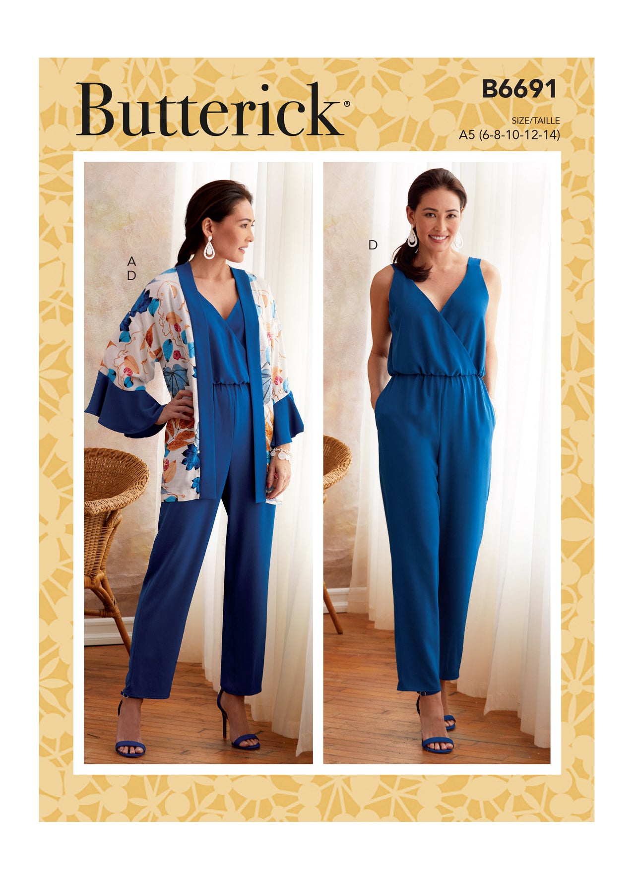 Butterick Misses' Jacket and Jumpsuit B6691 - Sewing Pattern