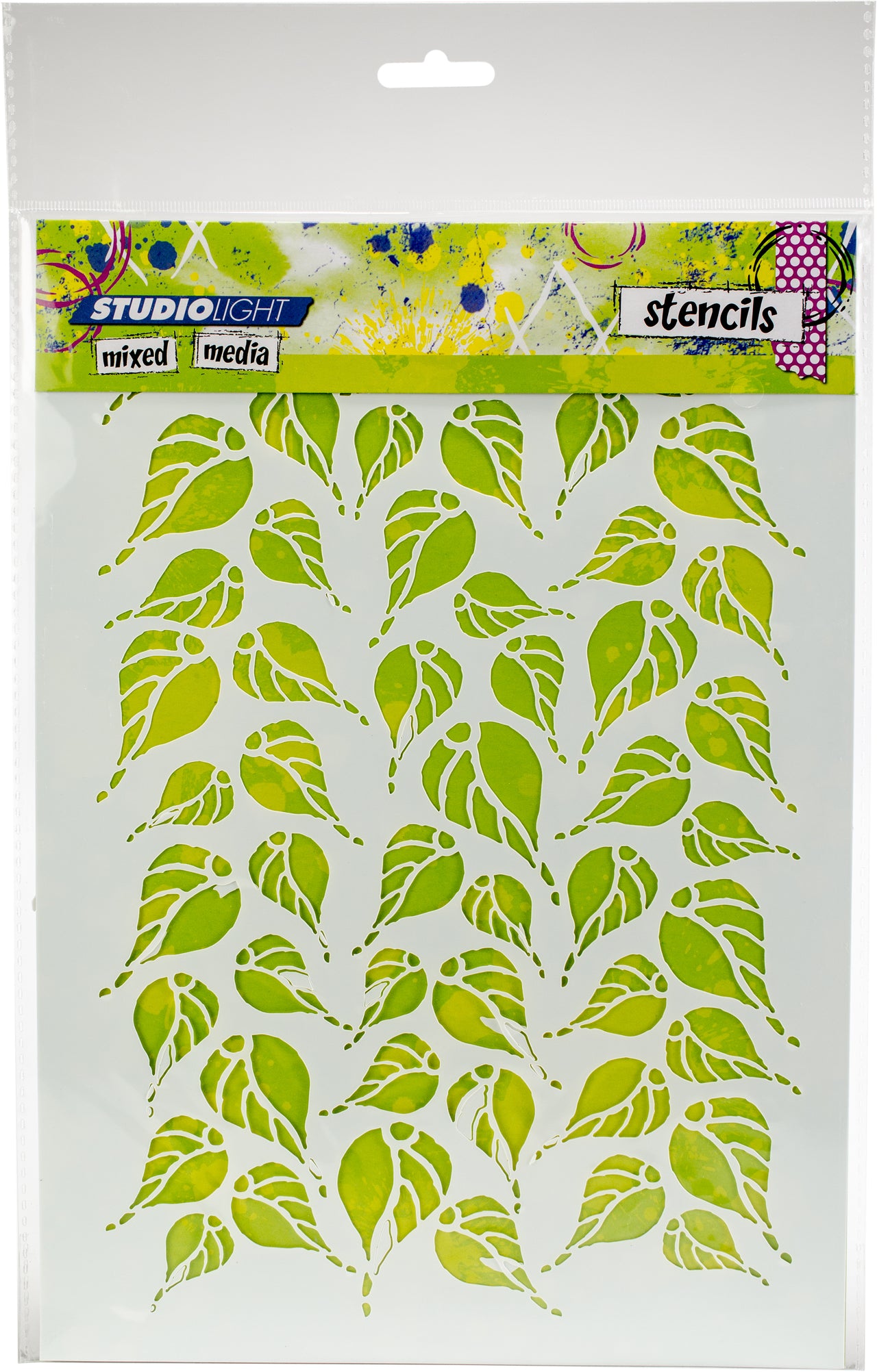 Studio Light Mixed Media A4 Stencil - Leaves