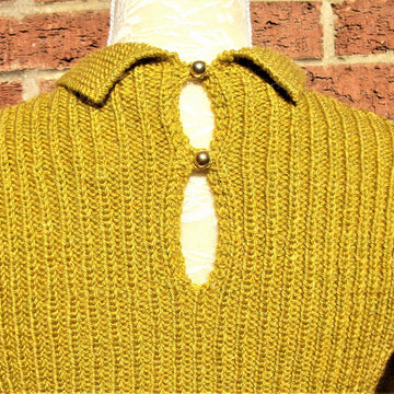 Ribbed Sweater with Collar