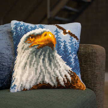 Vervaco Eagle Cushion Cross Stitch Kit - 40cm x 40cm
