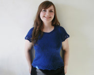 Chevron and eyelet hem t shirt