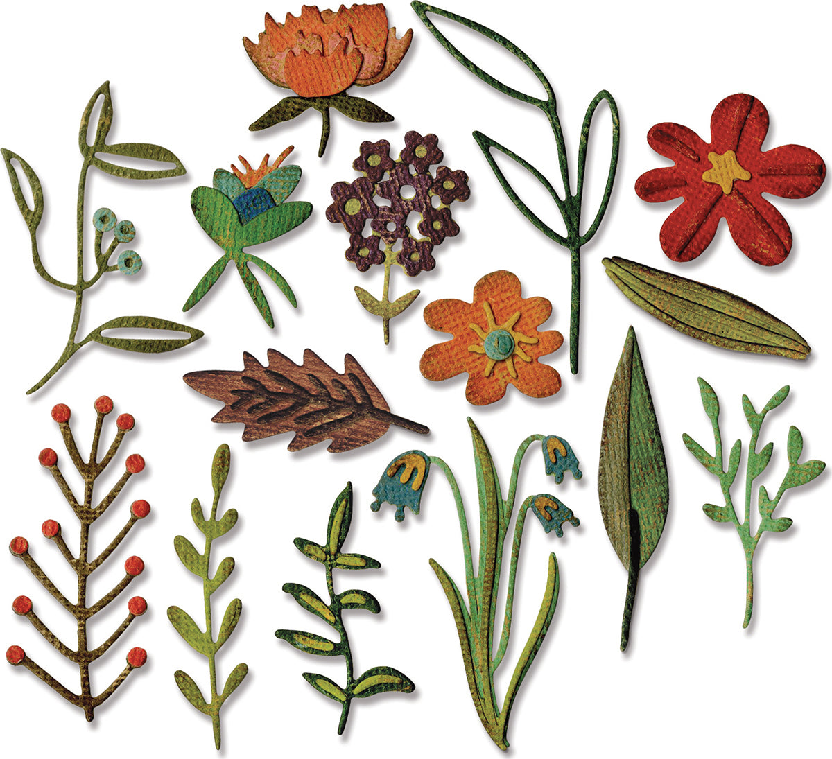 Sizzix Thinlits Dies By Tim Holtz - Funky Floral #2