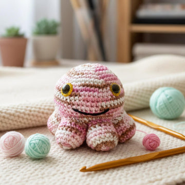 Häkelanleitung für Babykrake Ella