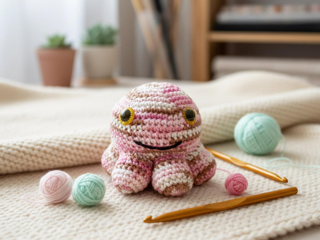 Häkelanleitung für Babykrake Ella