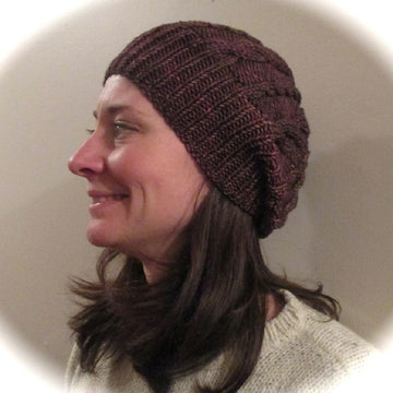 Cabled Slouch Cap