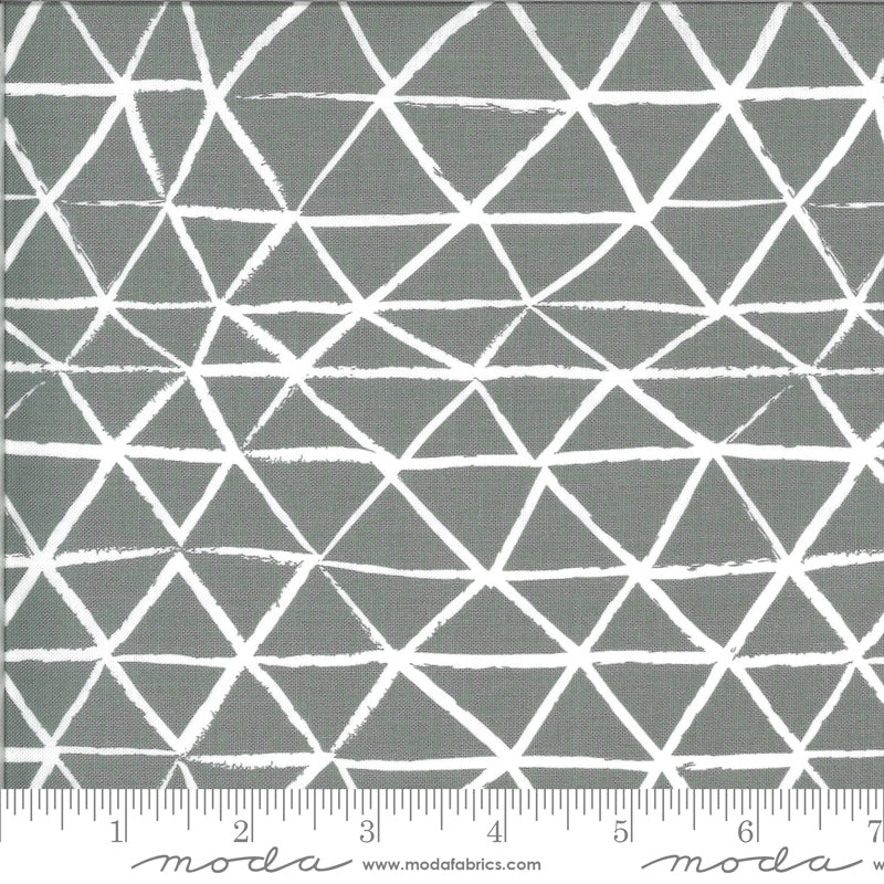 Moda Fabrics Zoology - Grey Rustic Triangle