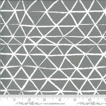 Moda Fabrics Zoology - Grey Rustic Triangle