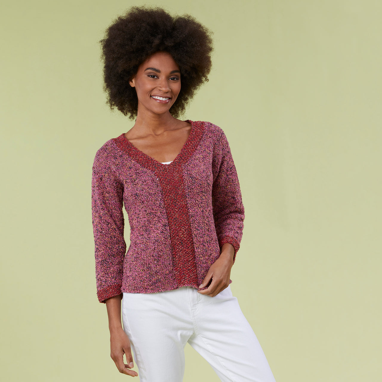 Wellfleet Pullover - Sweater Knitting Pattern for Women in Tahki Yarns Whidbey by Tahki Yarns