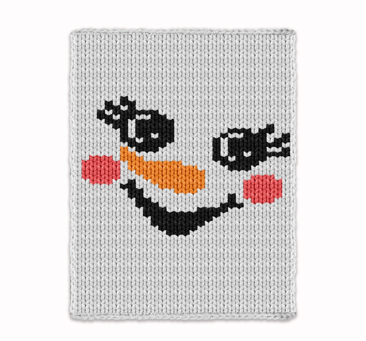 Christmas Snow girl Chunky Blanket, Knitting Pattern PDF, Knit Kids Blanket Bulky Jumbo 7 yarn, Snowman throw afghan newborn baby toddler