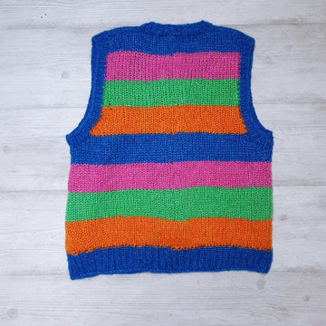 Bright Stripe Knit Waistcoat