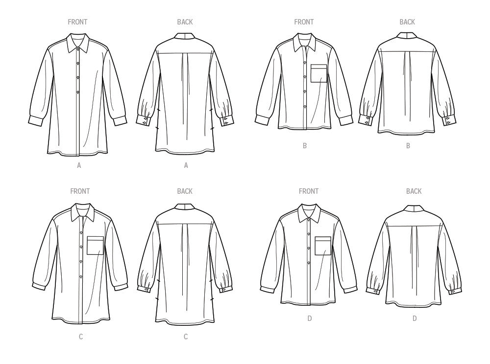 Simplicity Misses' Shirts S9707 - Sewing Pattern