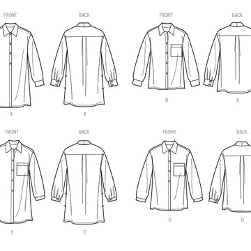 Simplicity Misses' Shirts S9707 - Sewing Pattern