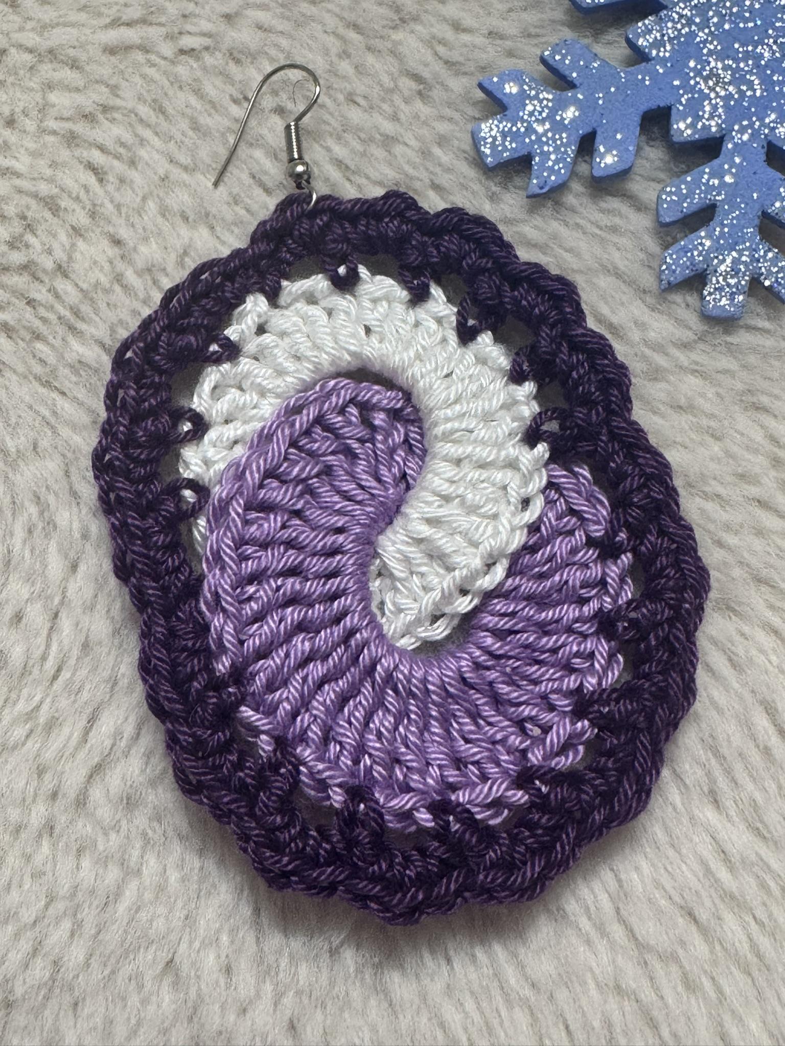Swirl Purple Earrings