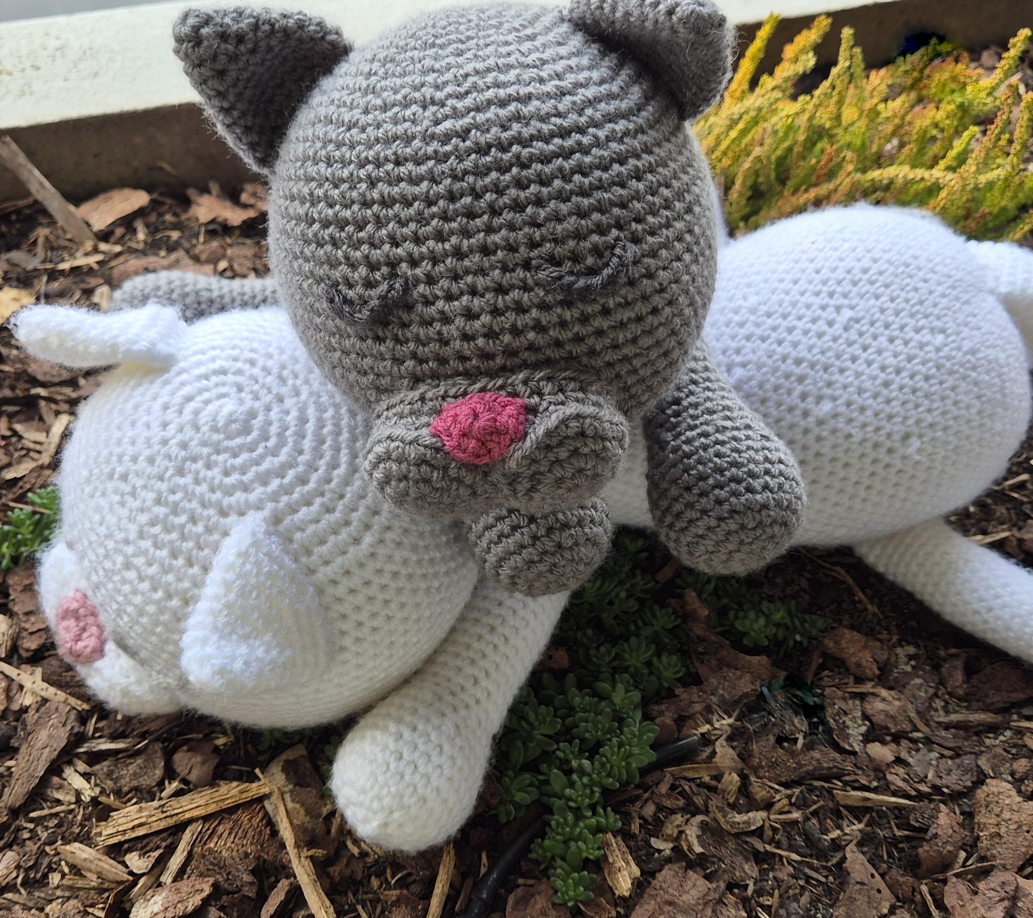 Sleeping Cat Crochet Amigurumi Plush Doll