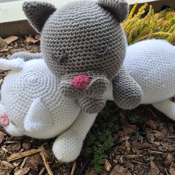Sleeping Cat Crochet Amigurumi Plush Doll