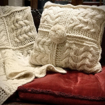 Cable Squares Afghan and Cushion Cover