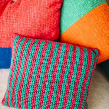 Geometric Tunisian Cushion