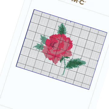 Love Rose in DMC - PAT0297 -  Downloadable PDF