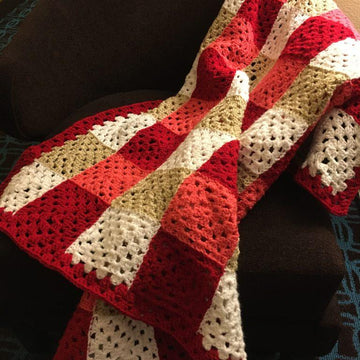 Chic Colorful Granny Square Throw