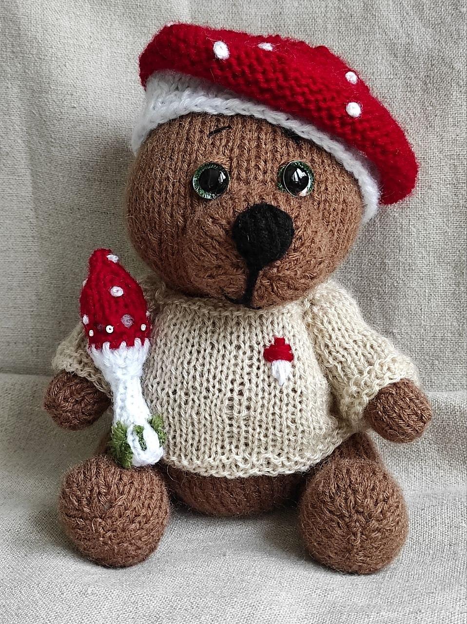 Teddy bear — Pumpkin and Mushroom