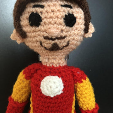 Iron Hero amigurumi doll
