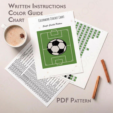 Soccer Baby Blanket Pattern SINGLE CROCHET