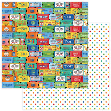Photoplay Paper State Fair Double-Sided Cardstock 12"X12" 25/Pkg - Tickets
