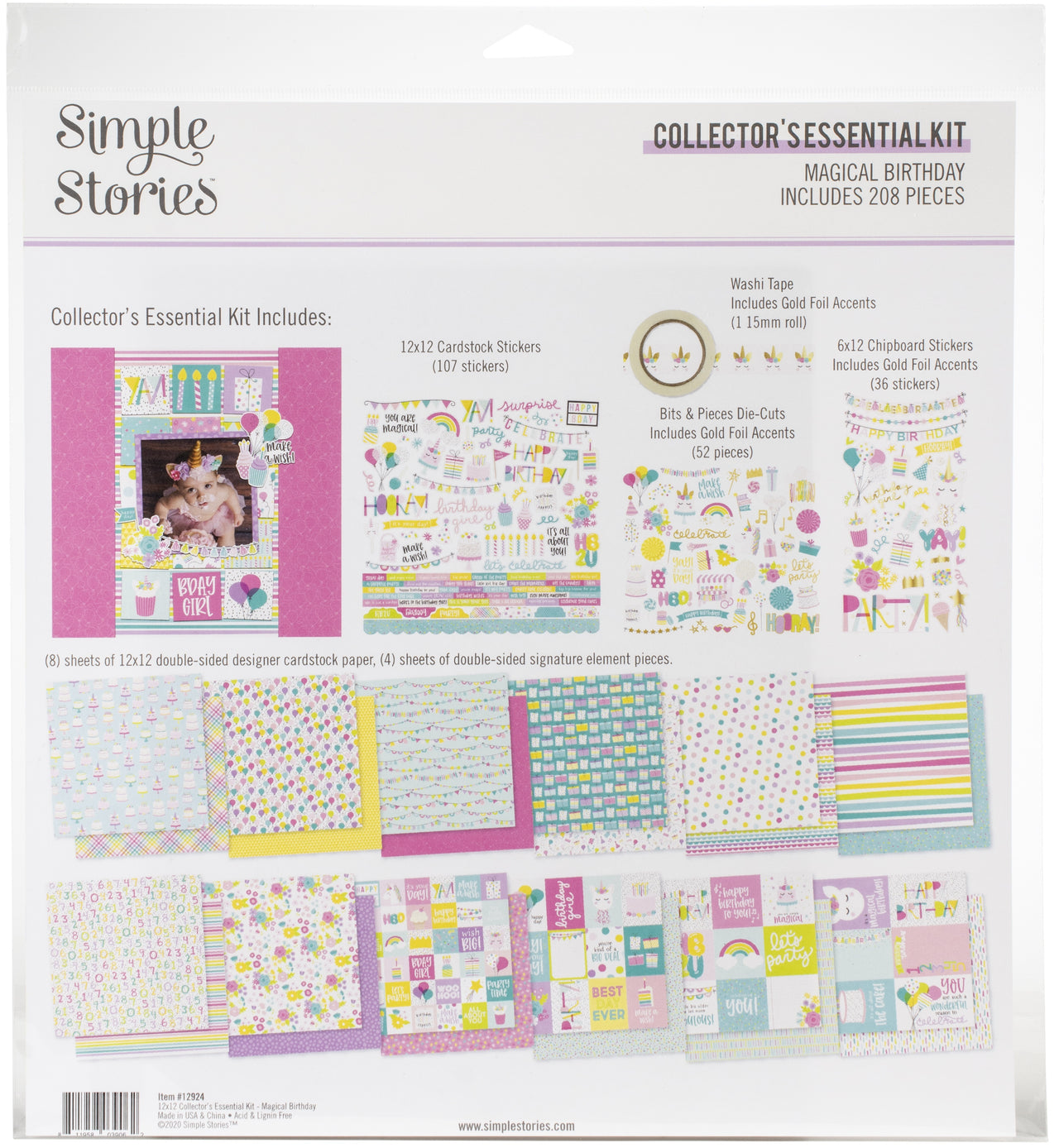 Simple Stories Collector's Essential Kit 12"X12" - Magical Birthday