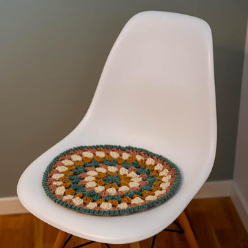 Granny Circle Crochet Chair Pad