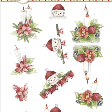 Find It Trading Precious Marieke Punchout Sheet - Christmas Candles, Warm Christmas Feel