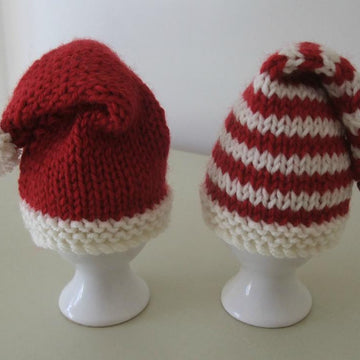 Santa and Elf Hat Egg Cosies