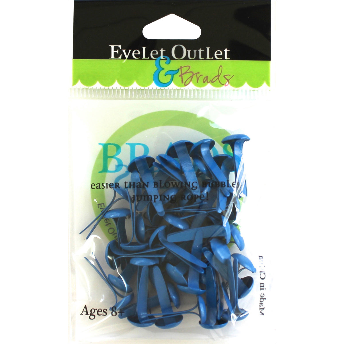 Eyelet Outlet Round Brads 8mm 40/Pkg - Dark Blue
