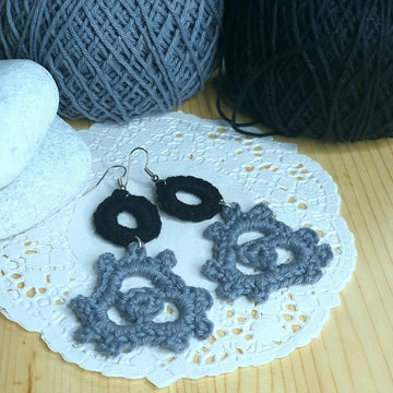 Triangle and ring earring