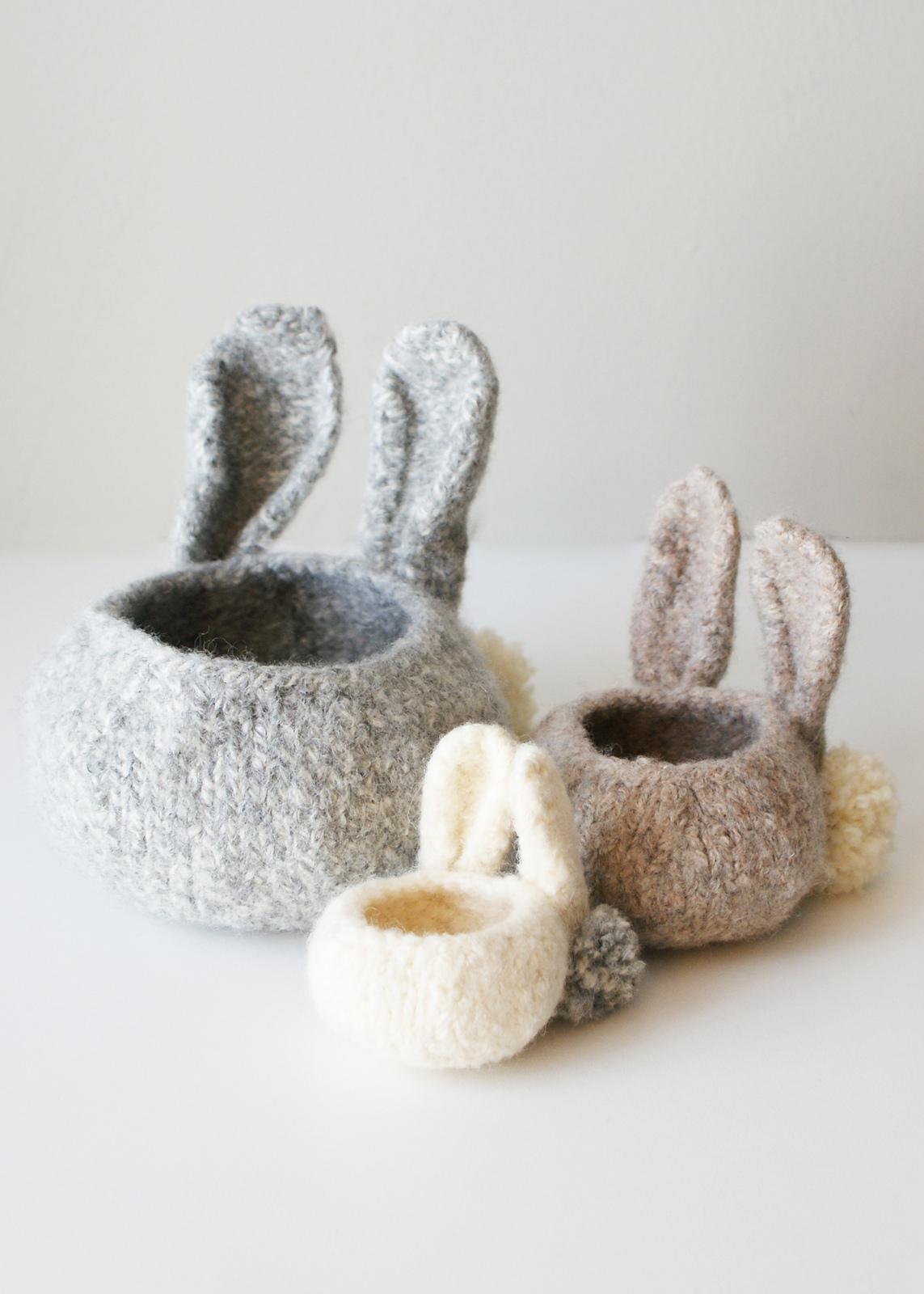 Felted Bunny Bowls (bowls002)