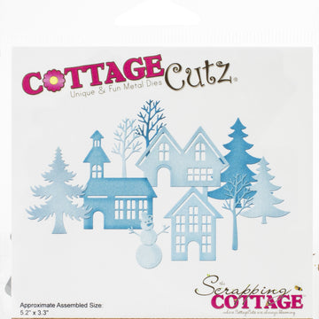 CottageCutz Dies - Winter Village, 5.2"X3.3"