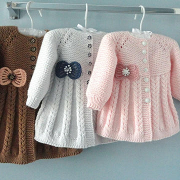Knitted Baby Cardigan Isabella Pattern by Elena Mitchell