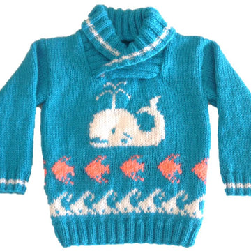 Whale, Fish and Waves Sweater