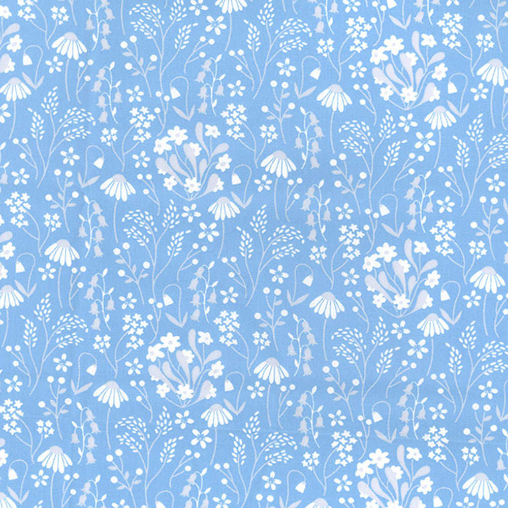 Rose & Hubble Cotton Poplin Printed - Floral Blue