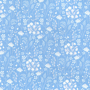Rose & Hubble Cotton Poplin Printed - Floral Blue