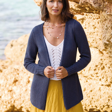 Wheat Cardigan in Rowan Cotton Trio - Downloadable PDF